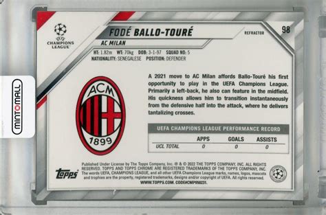 ミントモール MINT 浦和店 2021 22 Topps Chrome UEFA Champions League AC Milan