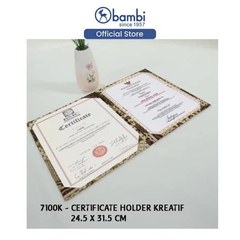 Bambi Certificate Holder Kreatif Batik Design 7100k Bambifiles