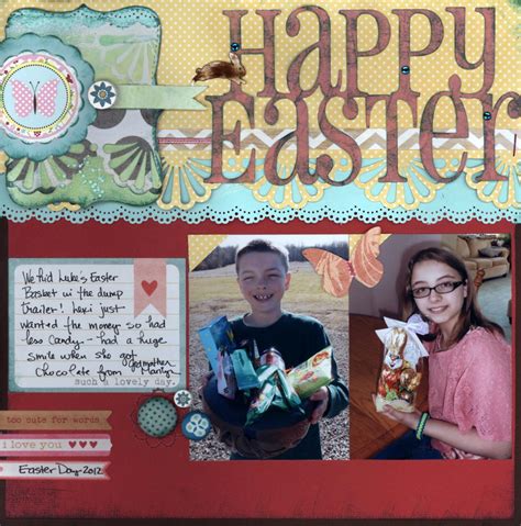 Mitralee Happy Easter Scrapbook Page For Sketches With A Twist And The