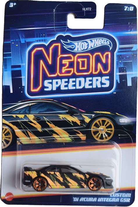 Amazon Mattel Hot Wheels Custom 01 Acura Integra GSR Neon Speeders 7 8 Toys Games