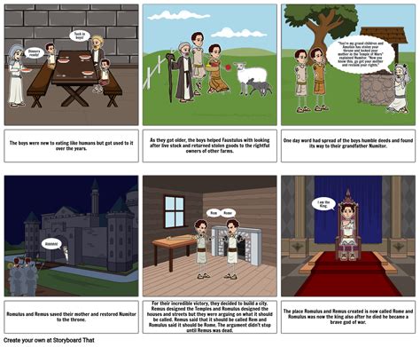 Romulus And Remus Part Storyboard By E E