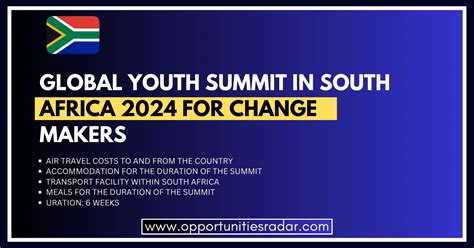 Global Youth Summit in South Africa 2024 for Change Makers