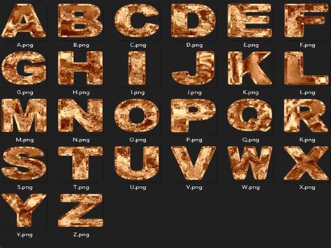 Second Life Marketplace Copper A Z Png Letters 512x512 Boxed