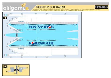 8g Korean Air 1984 Cs Boeing 747 8 8gkal20g21 Papier Avion By