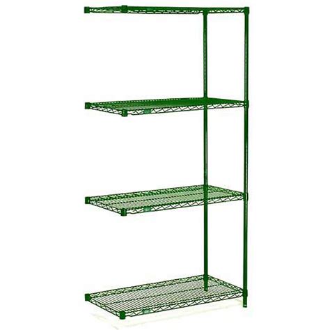 Global Industrial B2255784 Nexel Green Epoxy Wire Shelving Add-On, 60 x