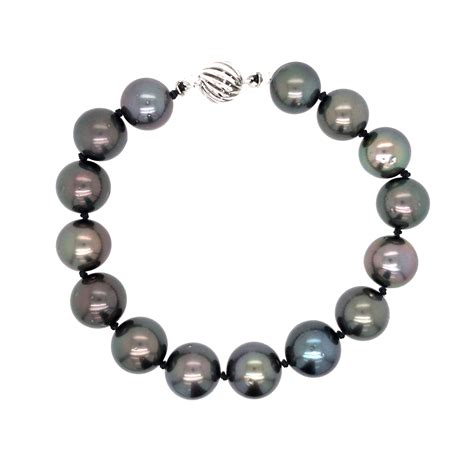 White Gold Tahitian Pearl Bracelet - Simmons Fine Jewelry