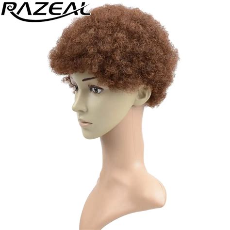 Buy Razeal Natural Afro Wig Kinky Curly Wigs Synthetic