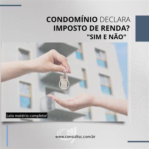 Condominio Declara Imposto De Renda Consult