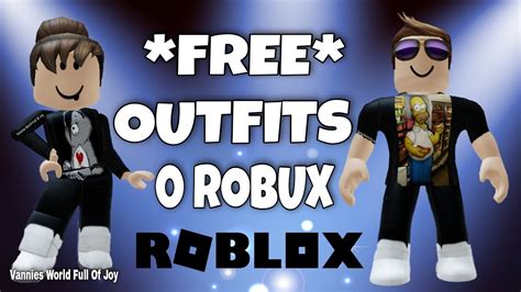 😎😍 Roblox Free Outfits 0 Robux Girl And Boy Free Roblox Outfits