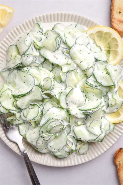 Creamy Greek Cucumber Salad With Yogurt Real Greek Recipes