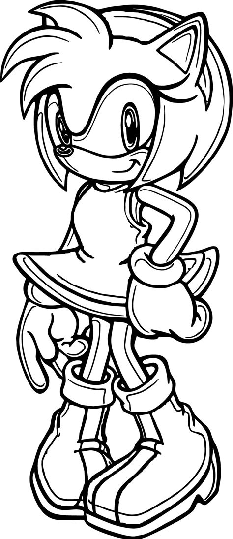 Amy Rose Iiu Coloring Page