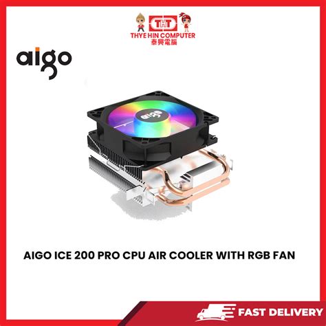 Aigo Ice Pro Cpu Air Cooler With Rgb Fan Shopee Malaysia