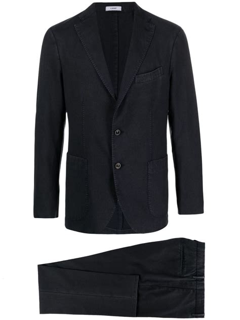 Boglioli Notched Lapels Single Breasted Suit In Blue ModeSens