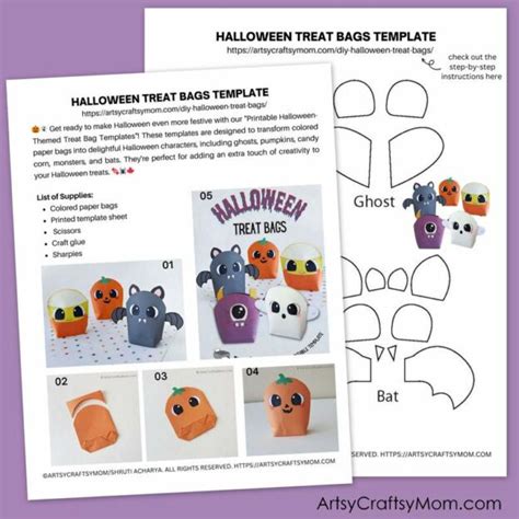 Halloween Treat Bag Templates - Artsy Craftsy Mom