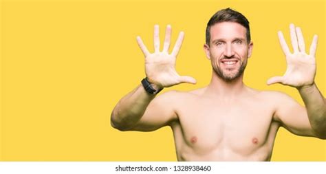 Handsome Shirtless Man Showing Nude Chest Stock Photo 1328938460 Shutterstock