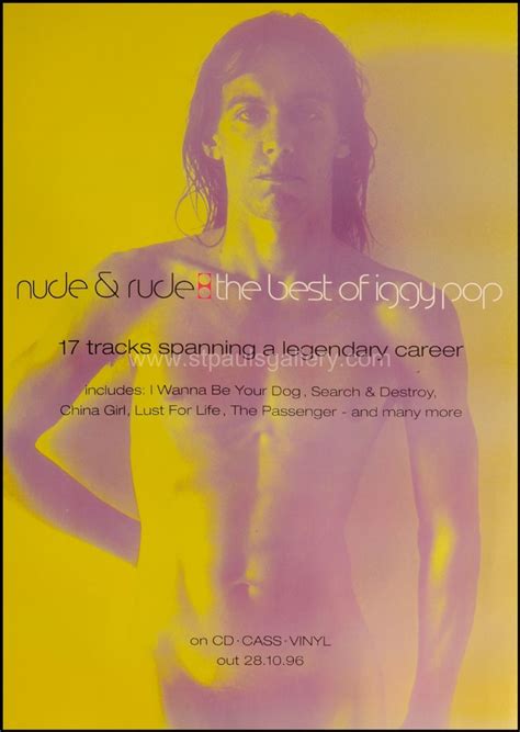 Buy Iggy Pop Original Poster Print Nude And Rude St Paul S Gallery