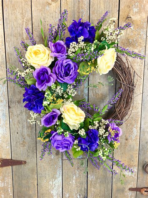 Purple Floral Wreaths Laurels A