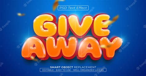 Premium Psd Giveaway Text Editable 3d Comic Style Text Effect