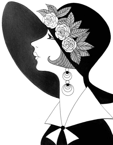 ART DECO WOMAN 3 Drawing by Dulcie Dee | Saatchi Art