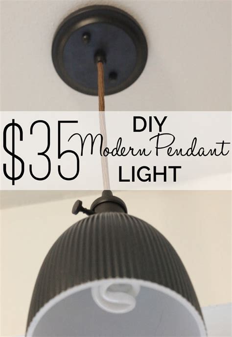 $35 DIY Modern Pendant Light - Petite Modern Life