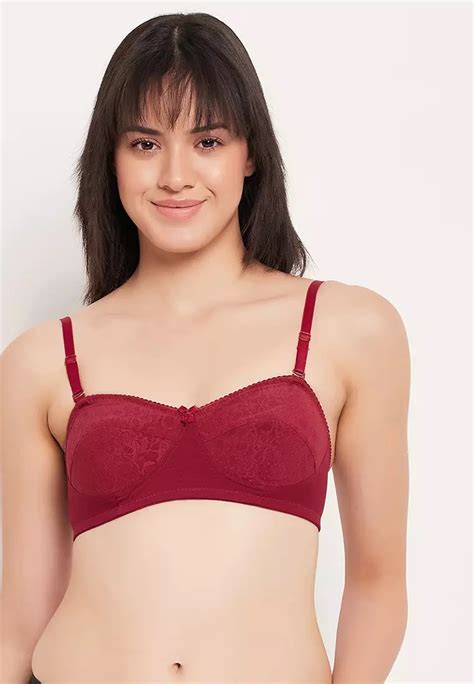 Clovia Non Padded Non Wired Full Cup Multiway Balconette Bra In Maroon