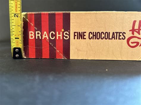 Vintage Brachs Chocolate Candy Box Empty Holiday Greetings Christmas