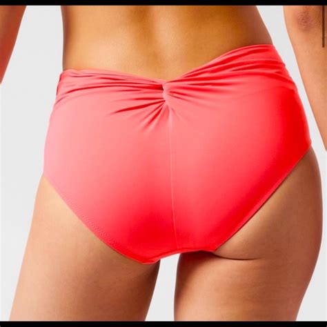 Athleta Swim Athleta Coral Petal Hampton High Waist Twisted Bikini