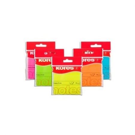 Notes Adeziv Neon 75 X 75 Mm 100 File Kores