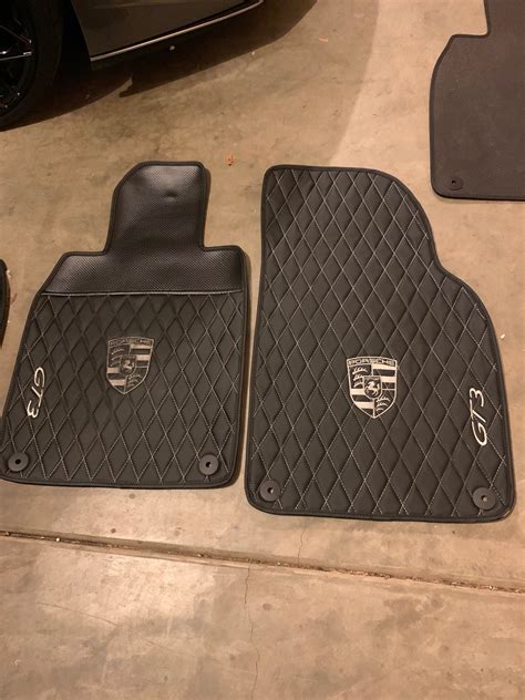 3 Sets Of Floor Mats For 2018 Gt3 Oem Carbon Fiber And Custom Rennlist Porsche Discussion