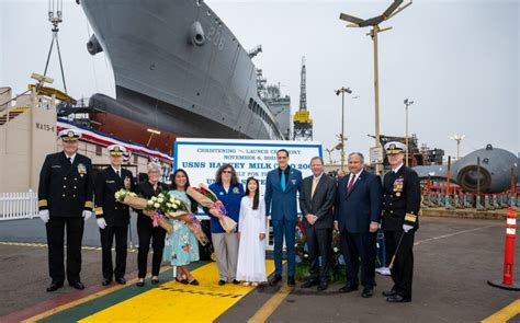 Nassco Christens And Launches The Future Usns Harvey Milk T Ao