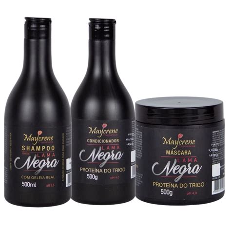 Kit Matizador Lama Negra Maycrene 3x500ml Ativador De Tons Escuros