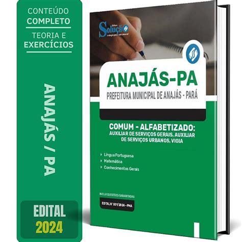 Apostila Prefeitura De Anaj S Pa Comum Alfabetizado Auxiliar De