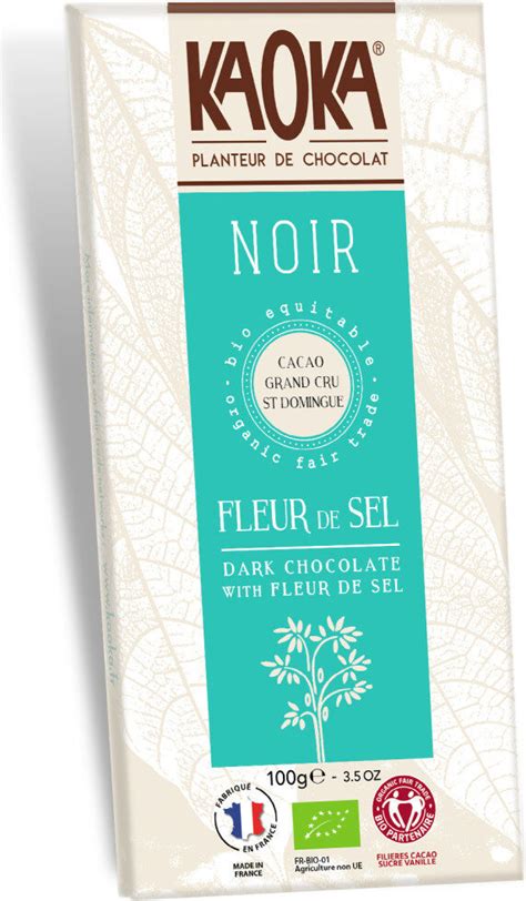 Chocolat Noir à la Fleur de Sel Bio Kaoka 100 g