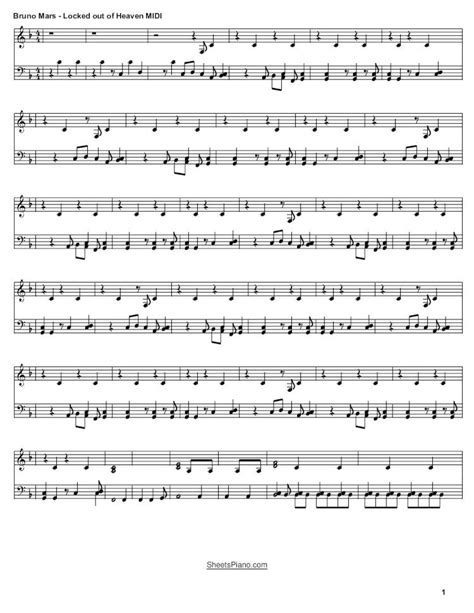 PDF Bruno Mars Locked Out Of Heaven Sheet Music DOKUMEN TIPS