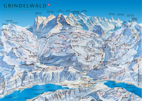 Grindelwald - Wengen Ski Map - skiflicks.com