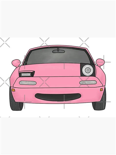 Miata Mx Pink Wink Poster For Sale By Milanicole Redbubble