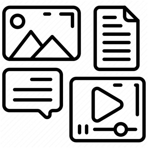 Content, management, web, versioning, metadata, personalization icon ...