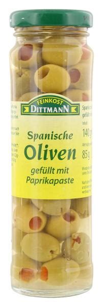 Feinkost Dittmann Spanische Gr Ne Oliven Gef Llt Mit Paprikapaste