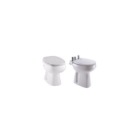 Combo Baño Roca Mónaco Inodoro Corto Bidet Blanco