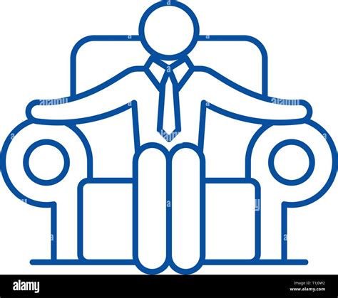 Ceo Line Icon Concept Ceo Flat Vector Symbol Sign Outline