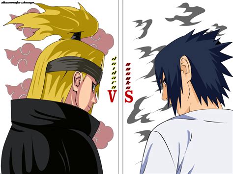 Deidara Vs Sasuke by Illusionator on DeviantArt