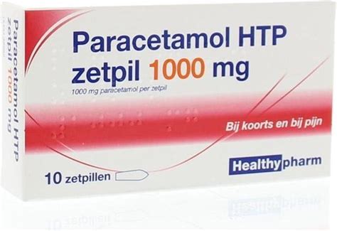 Healthypharm Paracetamol 1000 Mg 10 Zetpillen Bol