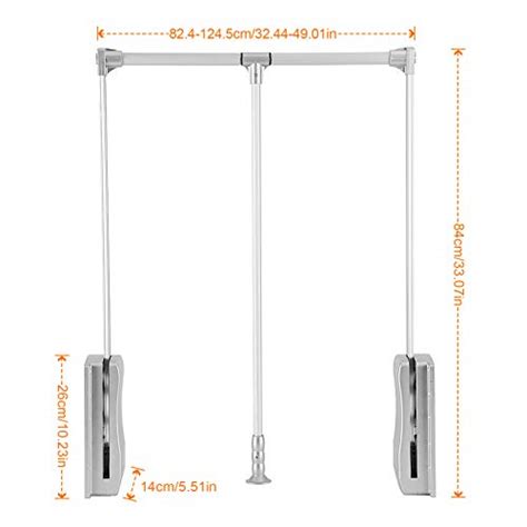 Pull Down Closet Rod Adjustable Wardrobe Lift Organizer Clothing Rail