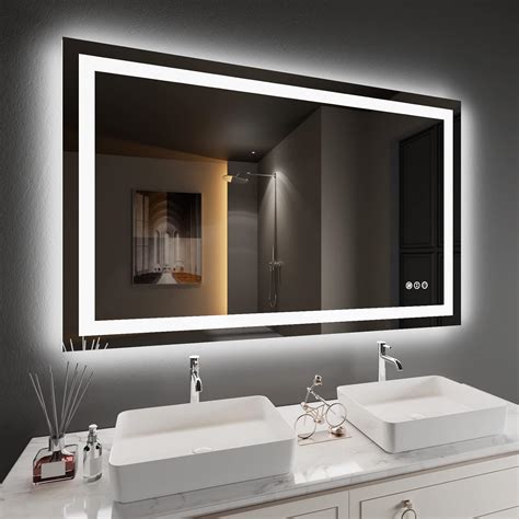 Amazon Amorho LED Bathroom Mirror 48 X 30 With Front And