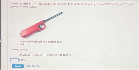 Solved How Many Liters Of Co Measured At Torr And Chegg