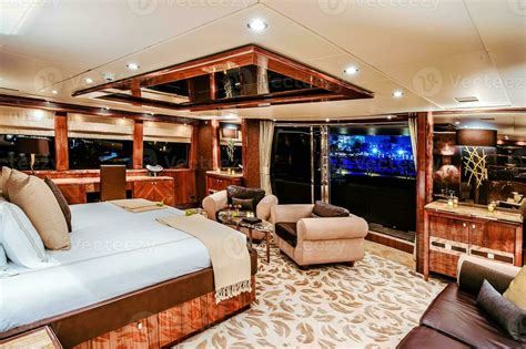 Interior of luxury motor yacht at sunset in Dubai,UAE 24843866 Stock ...