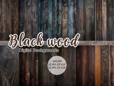 Black Wood Rustic Digital Background Graphic by FantasyDreamWorld ...