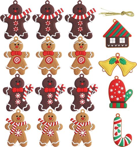 Riceshoot 16 Pcs Christmas Ornaments Cute Miniature