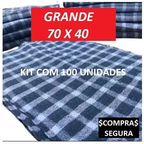 Pano De Chão Alvejado Atacado Limpeza Saco Xadrez Kit 100 U