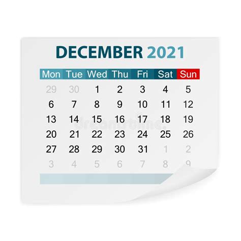 Diciembre 2021 Tarjeta De Calendario Patrón Imprimible Para Niños